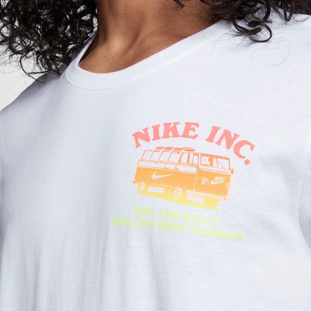 Nike White Tee with Retro Graphic